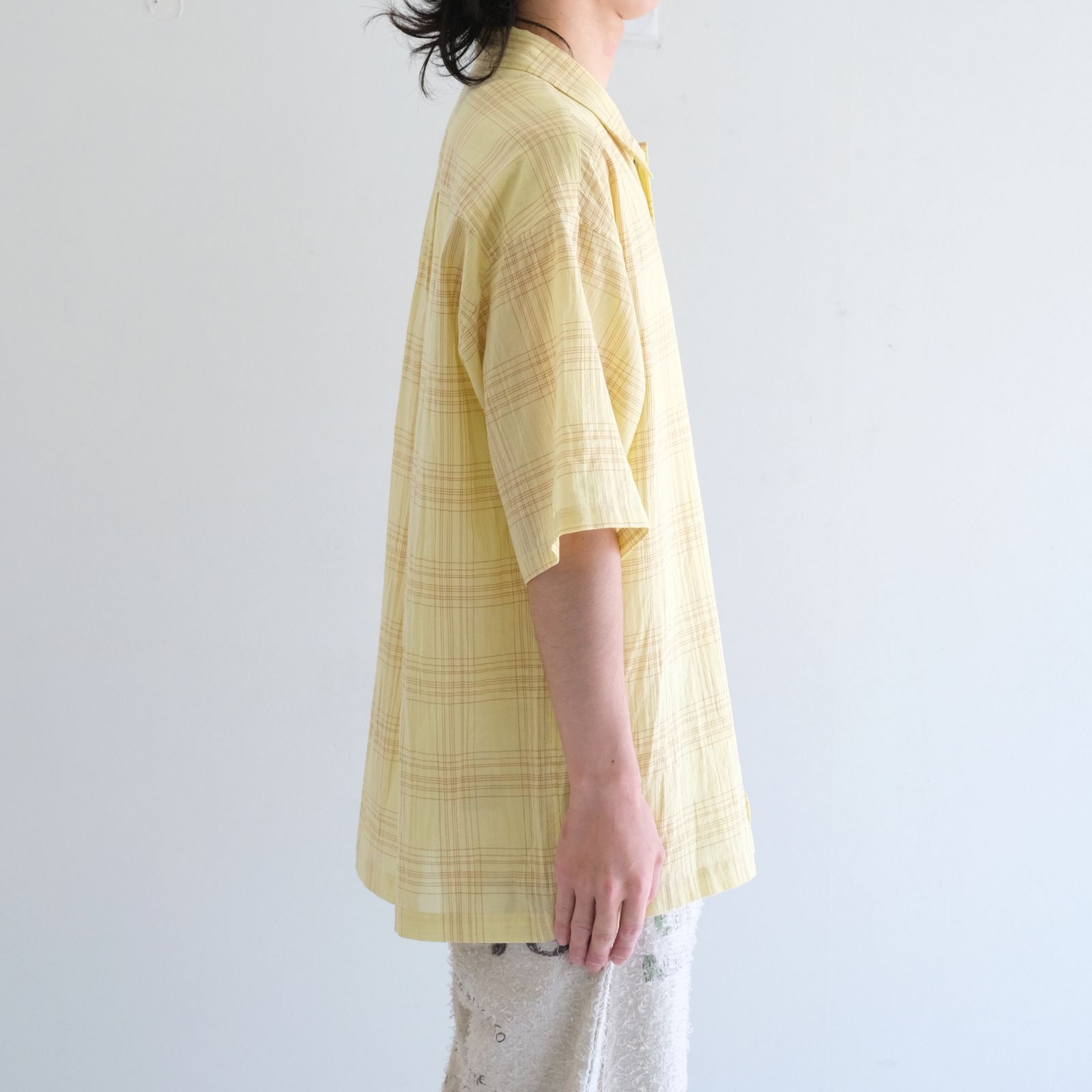"MERCED" Sheer Through Shirt （YELLO）