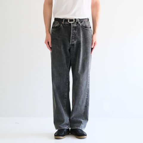 VINTAGE WASHED SELVEDGE BLACK DENIM 5P PANTS / ヴィンテージウォッシュセルビッジデニム5Pパンツ（FADED BLACK）