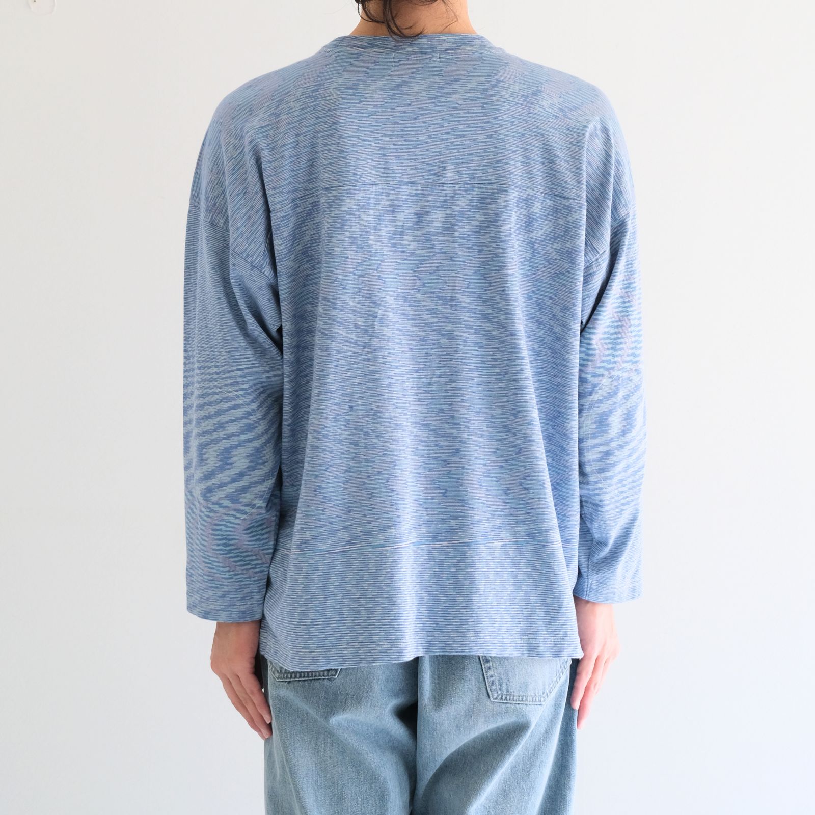 VORTEX FOOTBALL SHIRT fabric by SUN/kakke（MIX BLUE）