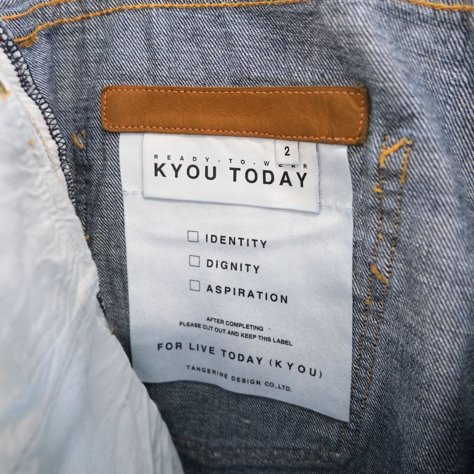 "JUDE II" LEATHER New Standard Straight by 12oz Denim（BLUE）