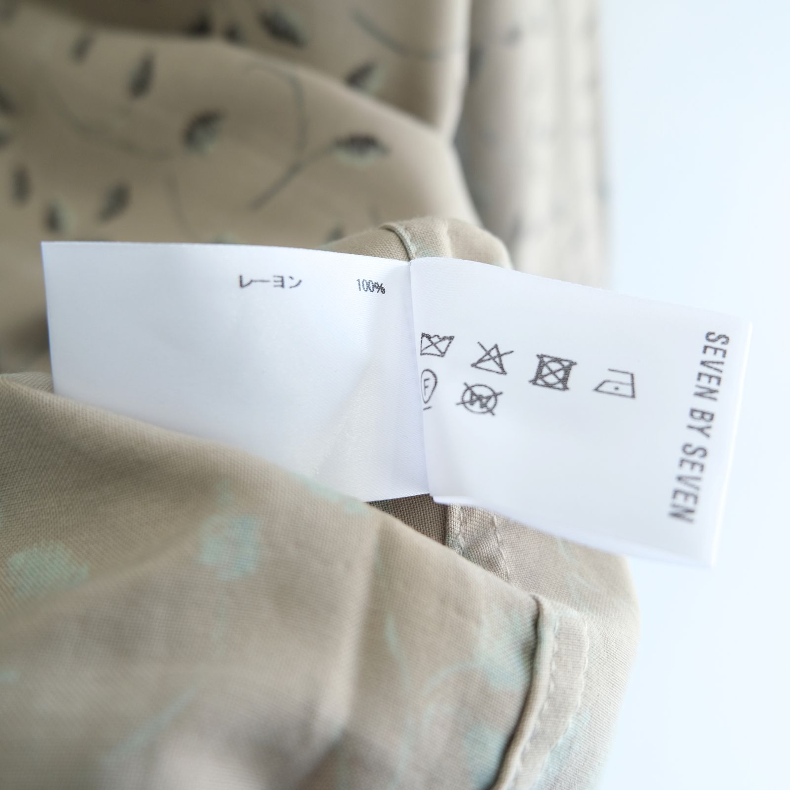 OPEN COLLAR SHIRTS  - Botanical print -（Gray Khaki）