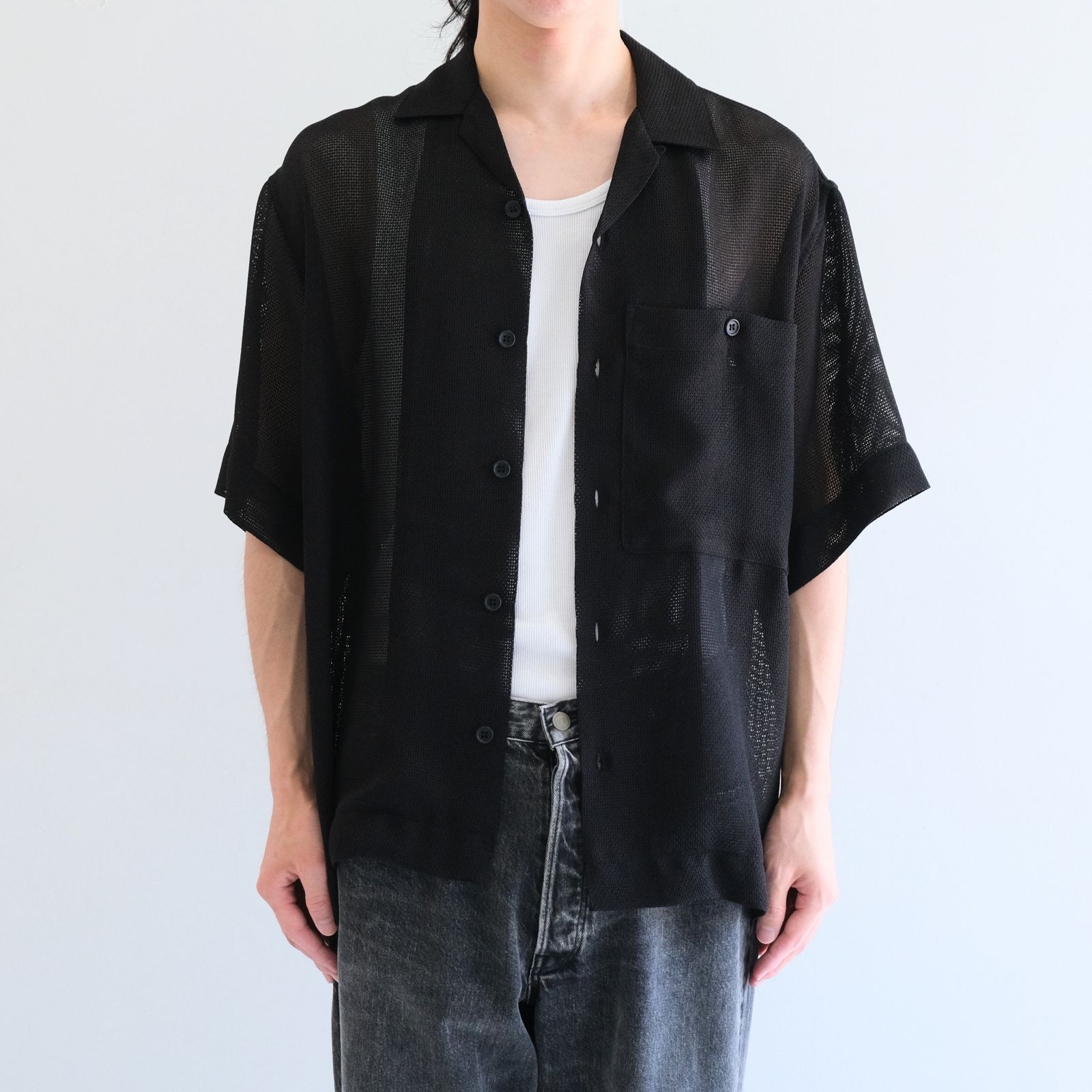 Mesh S/S Shirts / メッシュS/Sシャツ（Black）