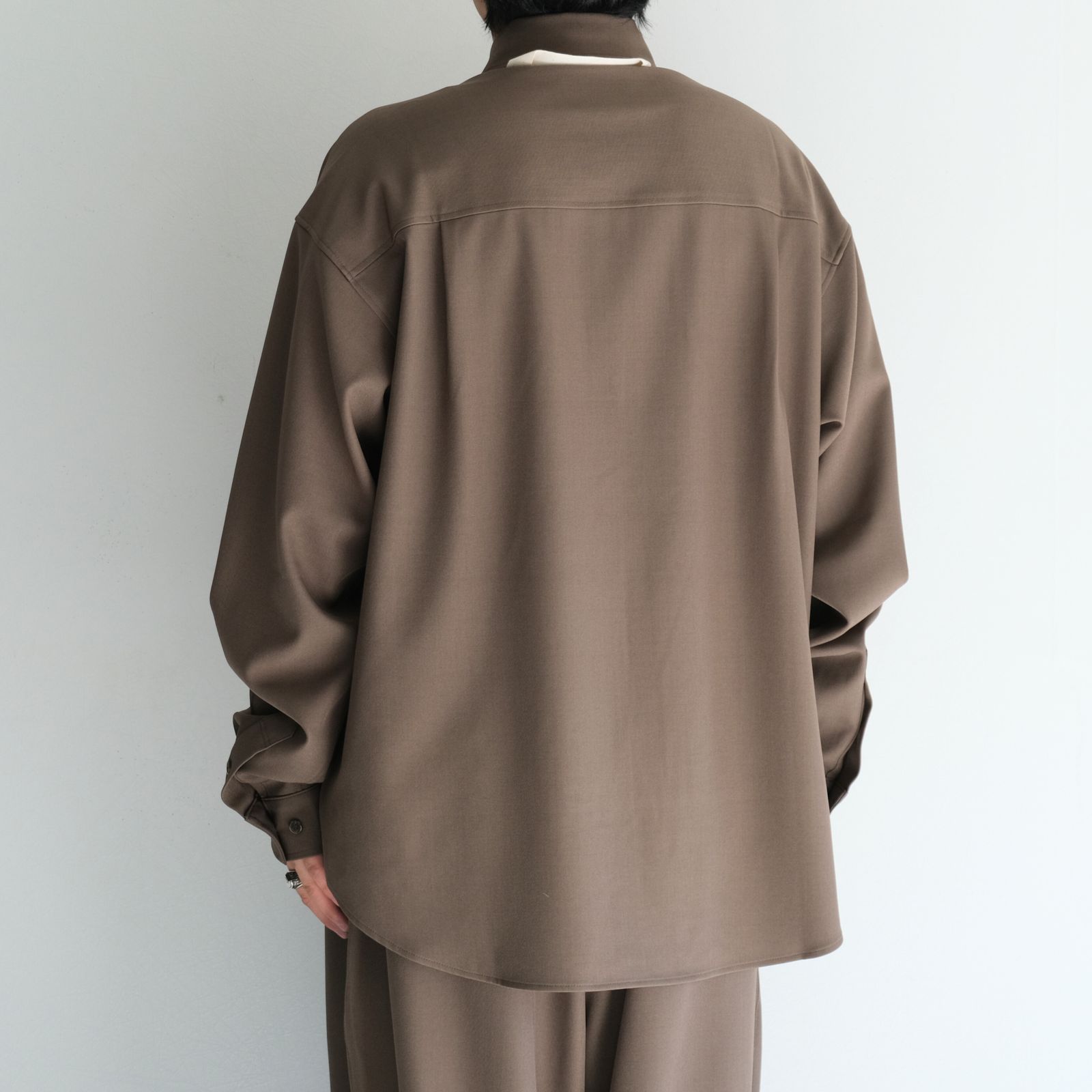 MERELY US LAZY OVERSHIRT / シャツ / 長袖 / DARK TAUPE