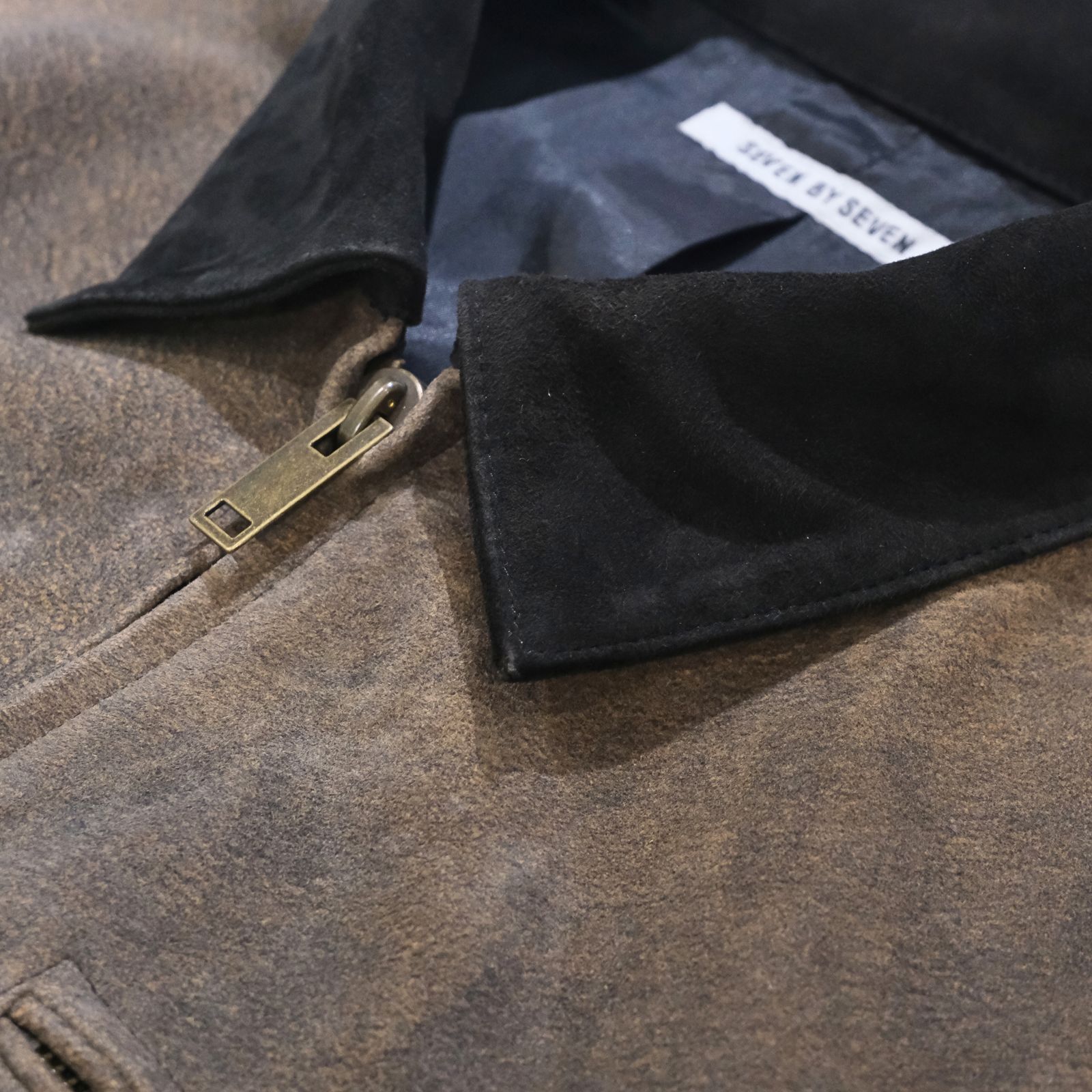LEATHER DETROITJACKET ‐Goat suede Antique finish‐ / レザージャケット / ゴートレザー / アンティーク加工 / Beige