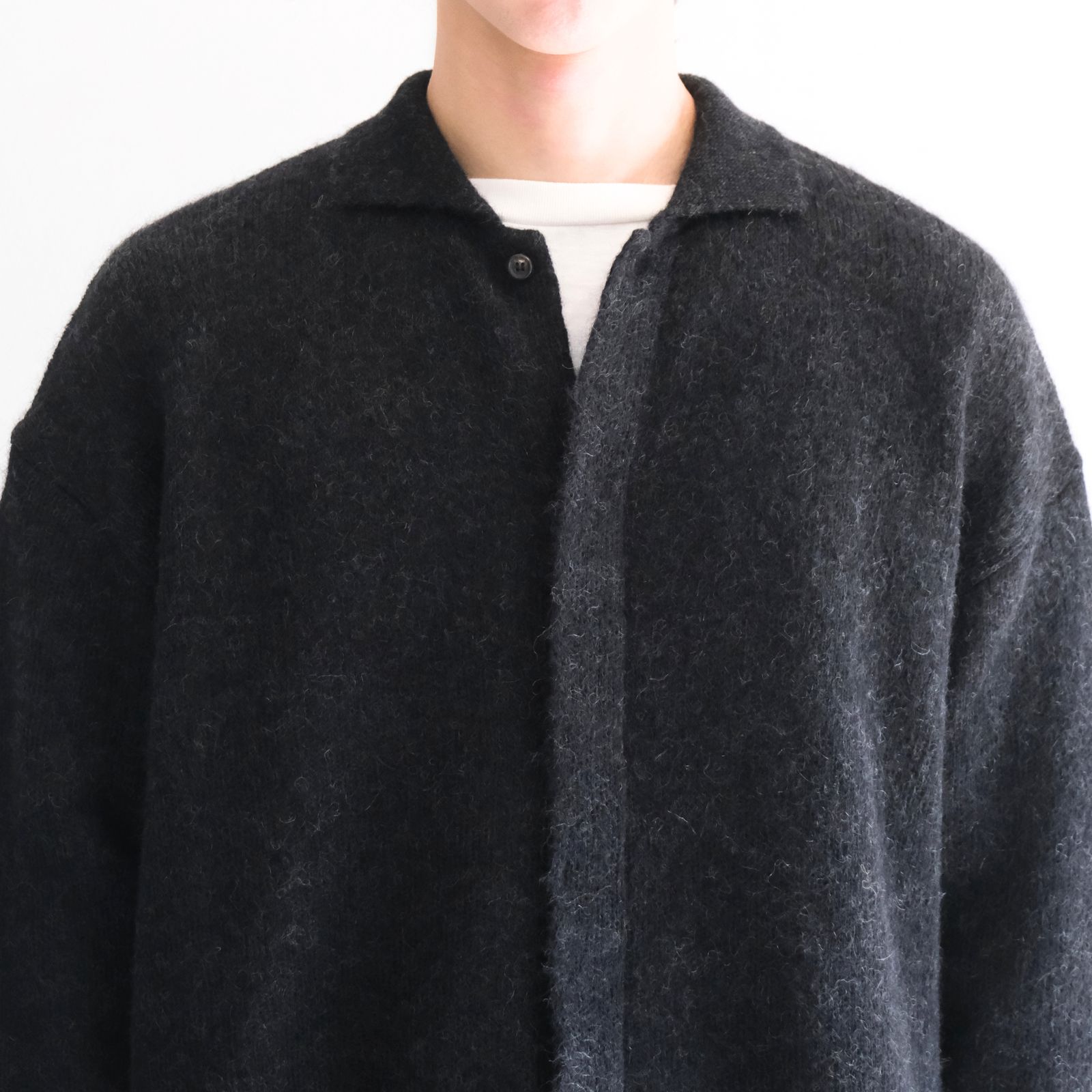【残り1点】Kid Mohair Knit Shirts（Black）