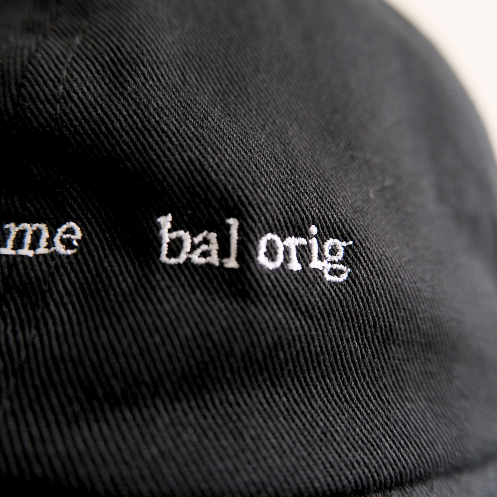 COTTON 6-PANEL HAT（BLACK）