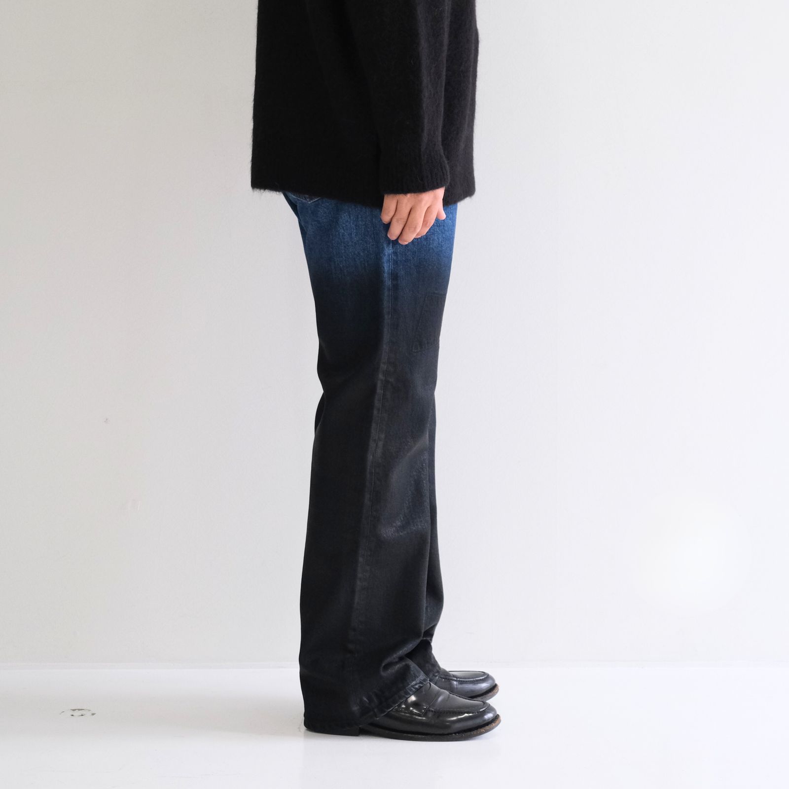"JUDE Ⅱ"REPAIRED Half Oiled Coated Straight by 66 Selvedge Denim / パンツ / デニム / ワックスオイルド加工 / REPAIRED/OILED