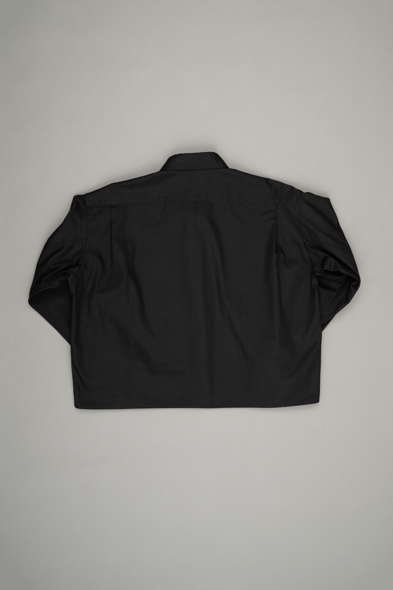 Over Officer Shirt Jacket（Black）