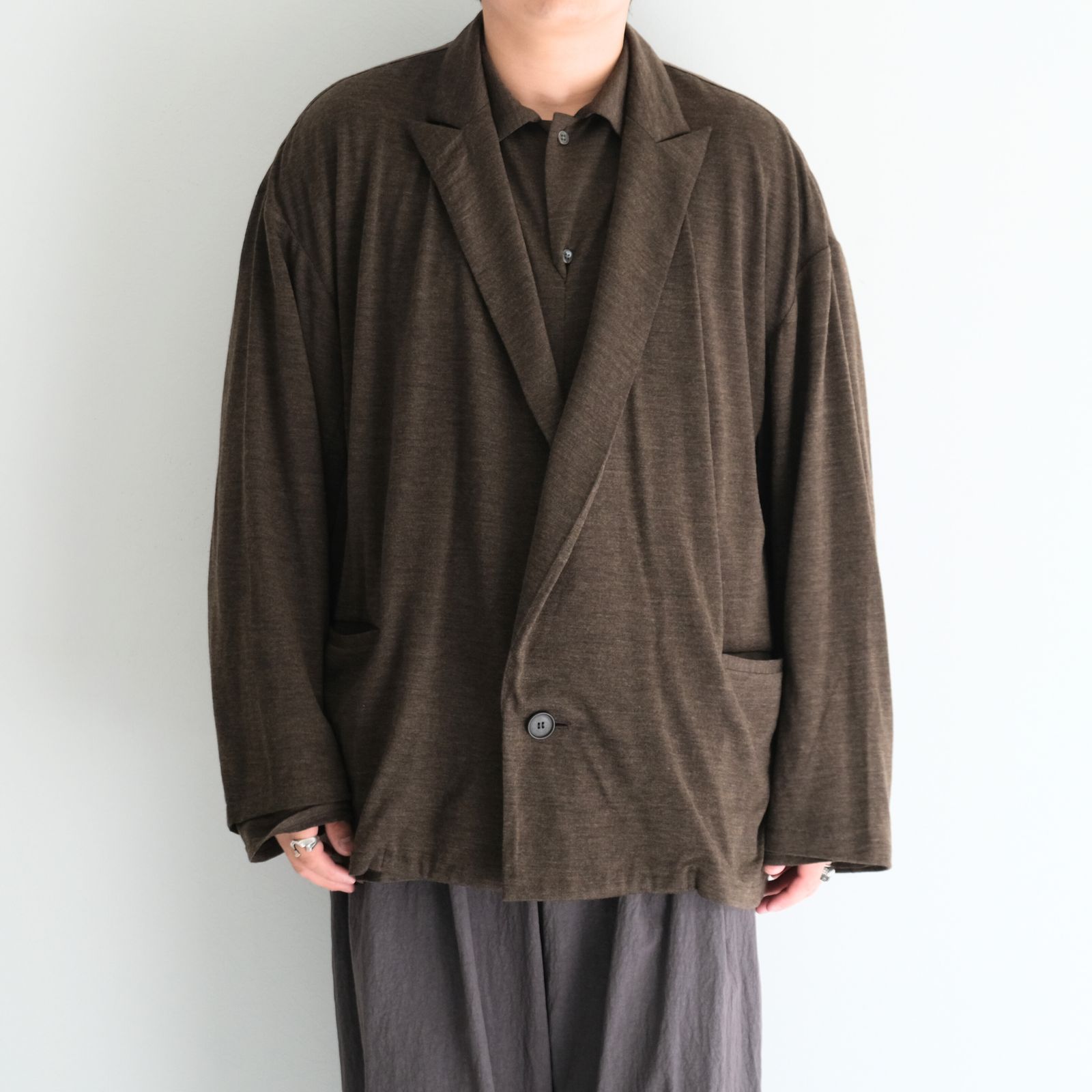 Wool Jersey JKT / ウールジャージージャケット（Brown）
