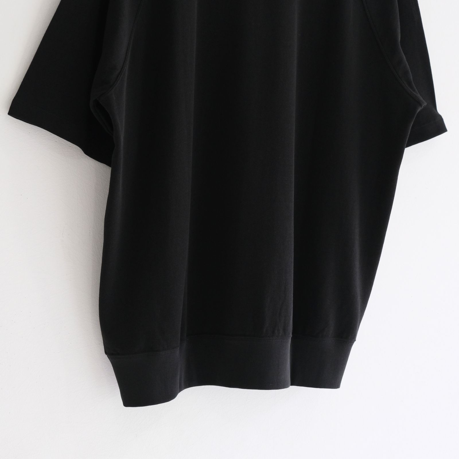 SOFT DRY SHORT LOOP TERRY SWEAT TEE （BLACK）