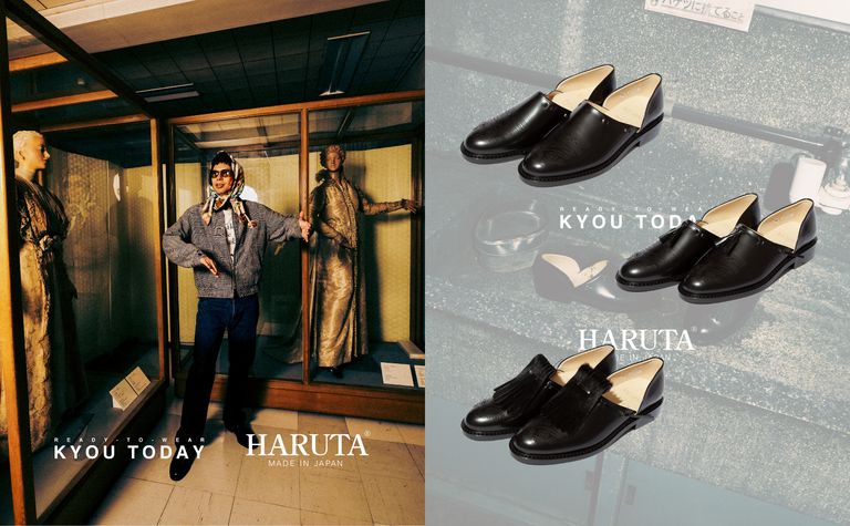 【KYOU / キョウ】〈KYOU × HARUTA〉5シーズン目となるコラボレーションはHARUTAのシグネチャーモデルでもあるスポックシューズ。（”SHEPHERD" Multiway Modified Spock by HARUTA）