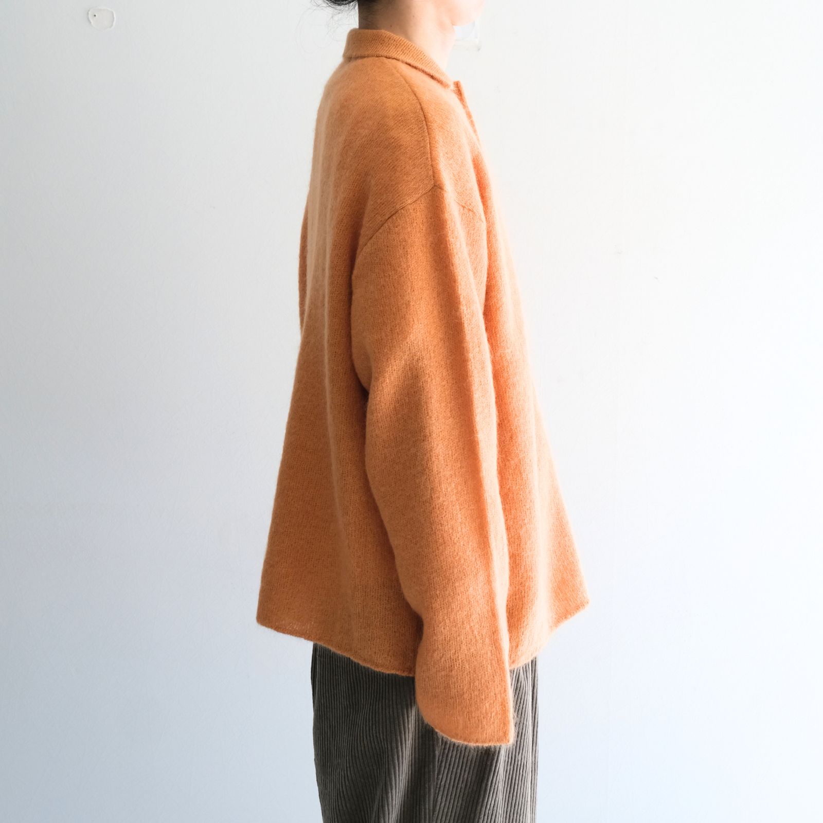 【残り1点】Kid Mohair Knit Shirts（Orange）