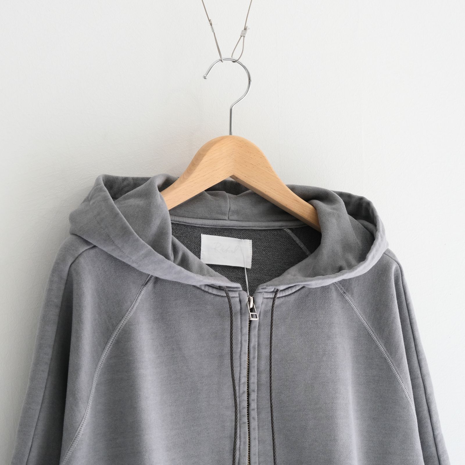 ZIP SWEAT HOODY / ジップアップパーカー / BLACK