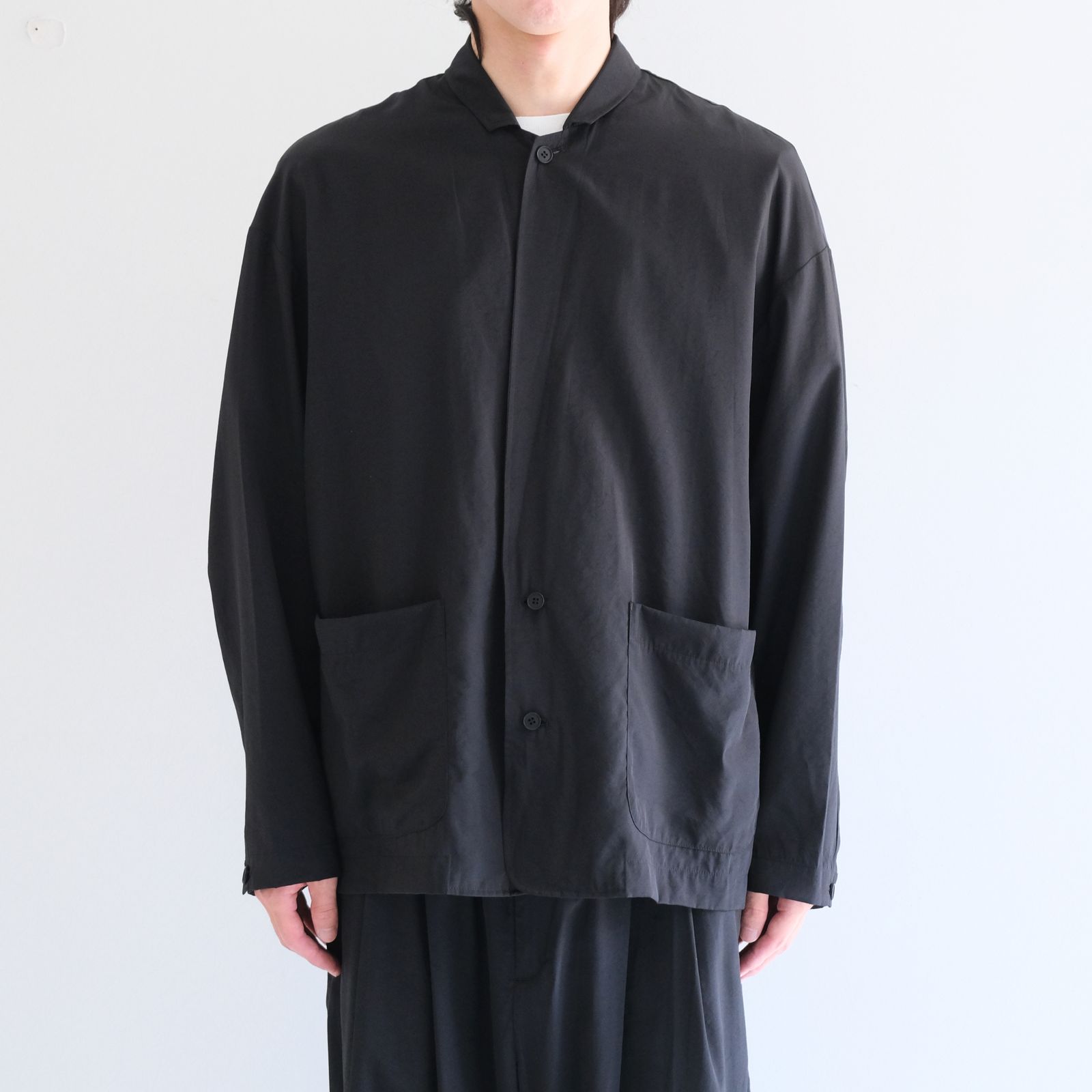 【残り1点】Cupro Nylon Single Breasted JKT（Black）
