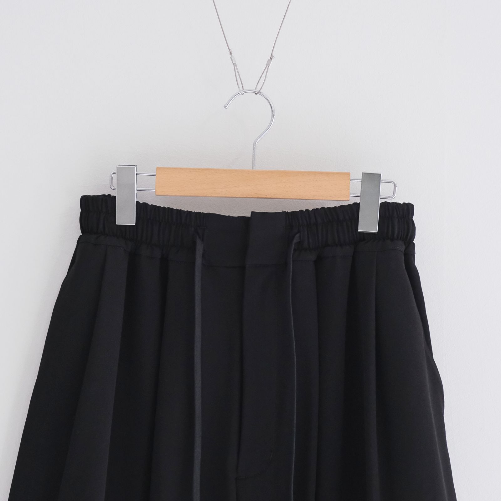 Wide Baggy Twill Short Pants / パンツ / ショーツ / バギー / Black