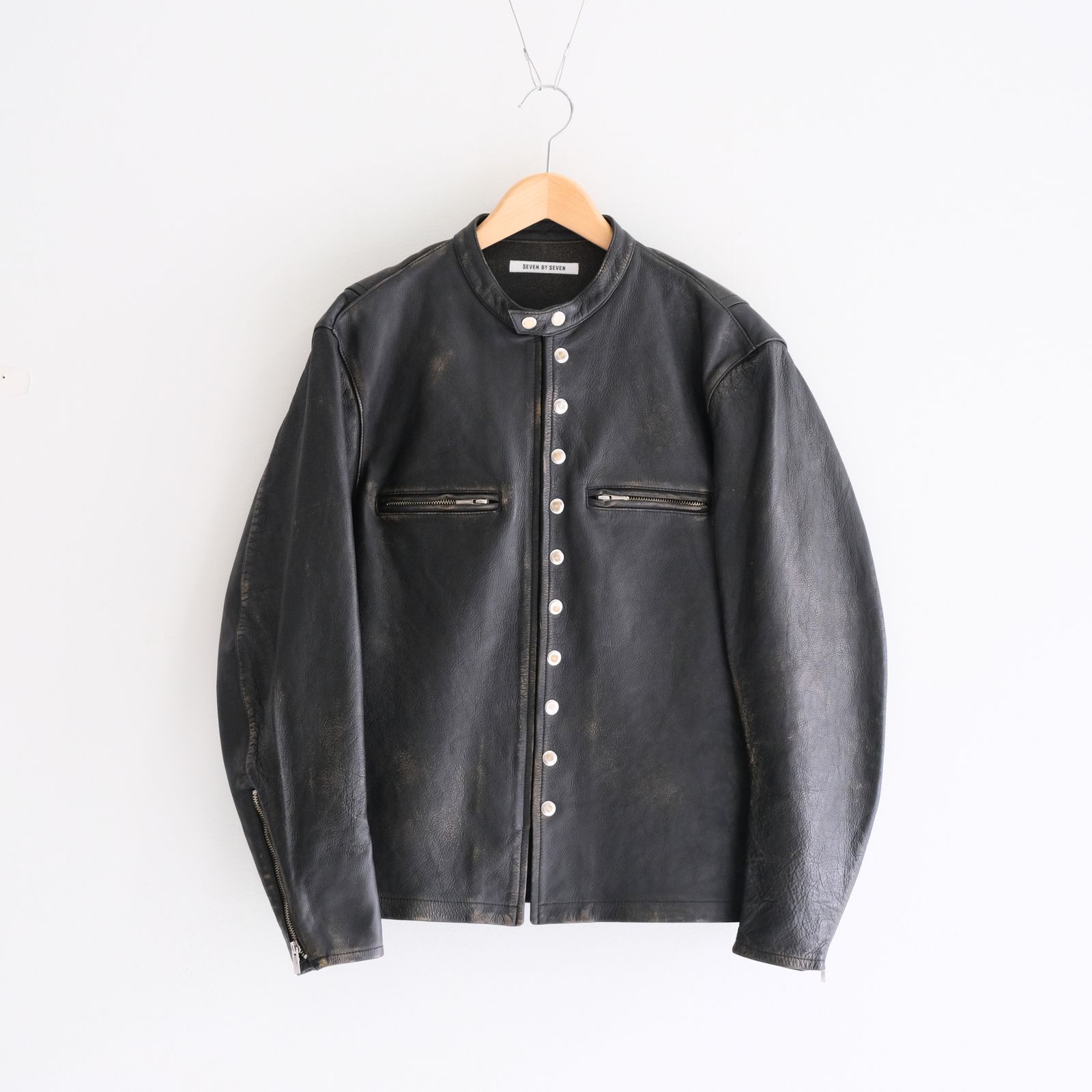 LEATHER RIDERS JACKET ‐Cow Heavy Vintage finish‐ / ジャケット / レザージャケット /  ライダースジャケット / Cow leather / 牛革 / Black