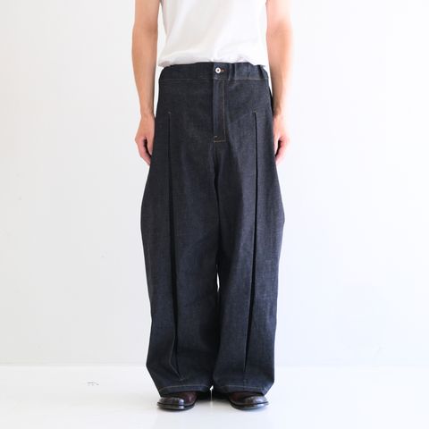 【残り1点】BOX PLEAT TROUSER RAW DENIM / ボックスプリーツトラウザー ローデニム（RAW INDIGO）