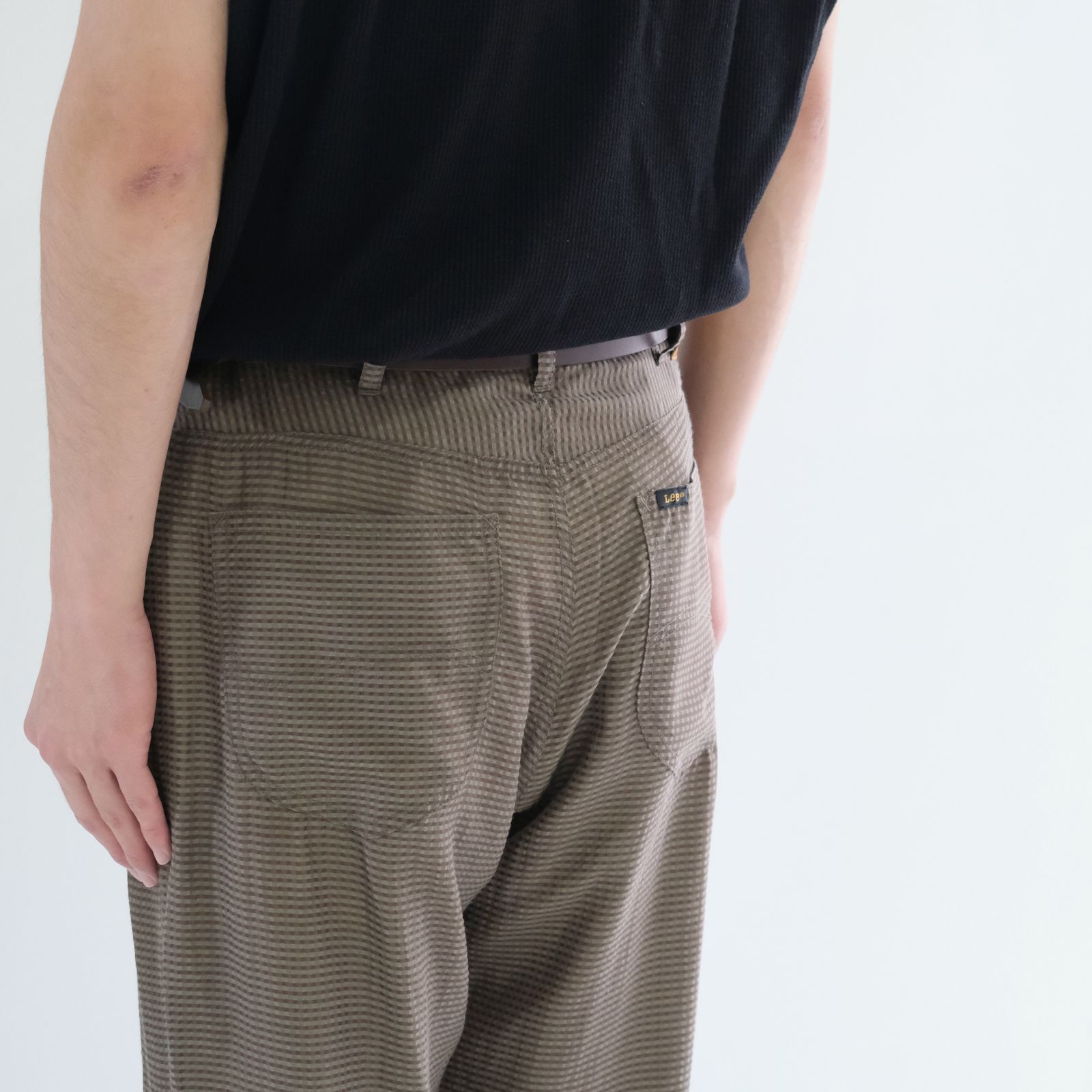 Lee / SEVEN BY SEVEN  / SHEER COWBOY PANTS ‐Gingham Check Indian fabric‐ /