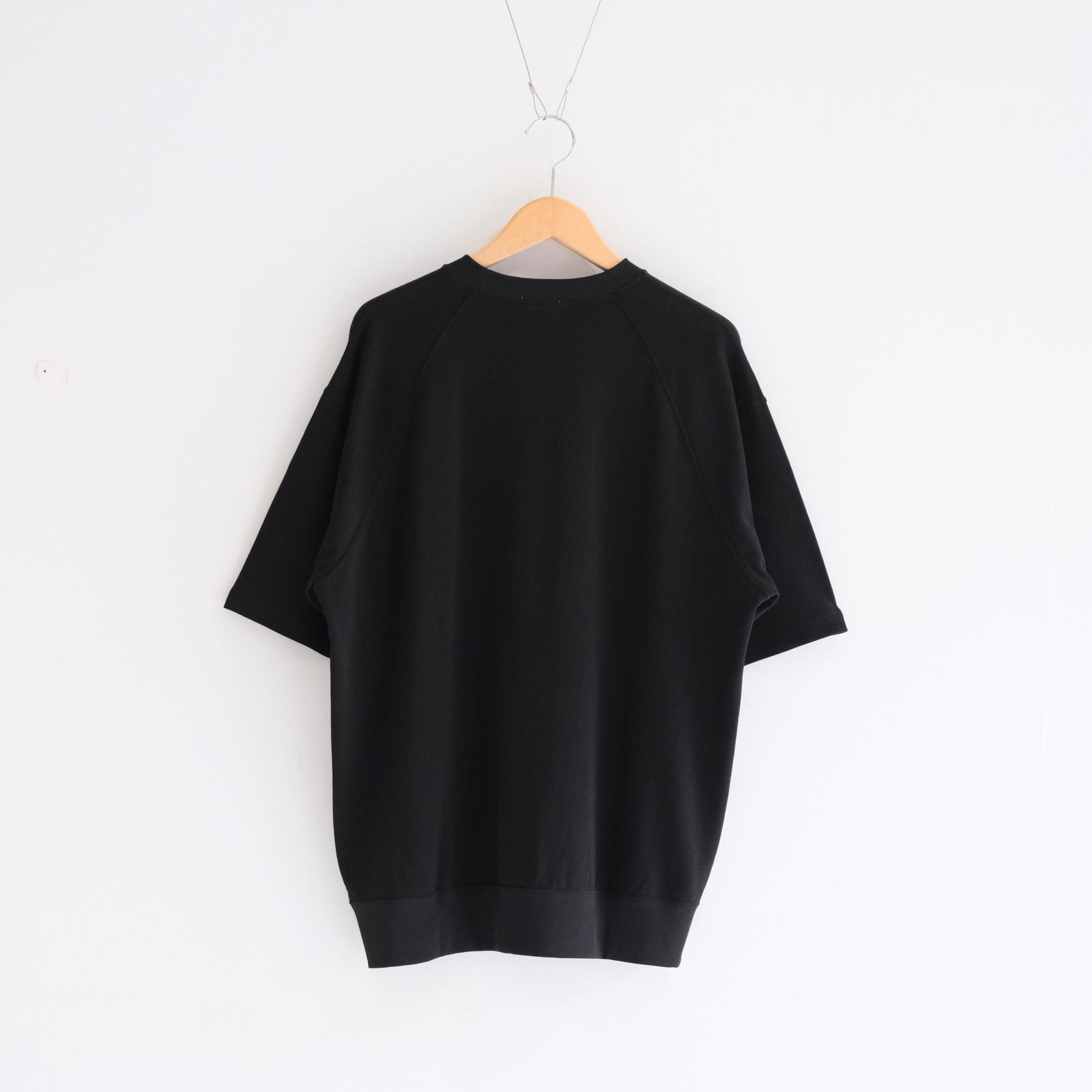 SOFT DRY SHORT LOOP TERRY SWEAT TEE （BLACK）