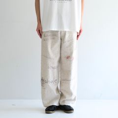 "ALICE" GRAPHIC DOUBLE KNEE WORKPANTS / 「アリス」グラフィック ダブルニーワークパンツ（IVORY）