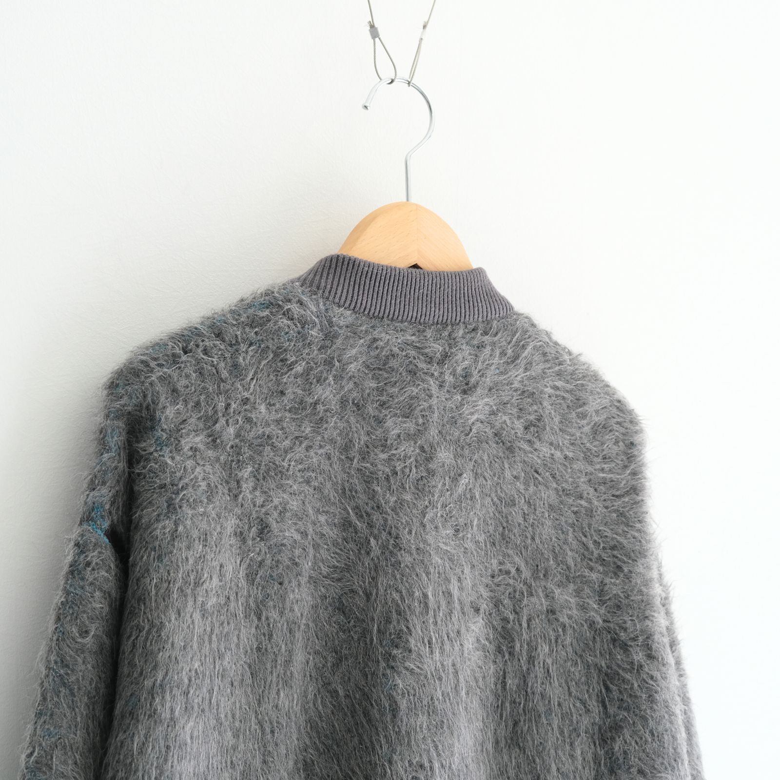 Suri Alpaca Bomber Jacket / ジャケット / ボンバージャケット / アルパカ / スリアルパカ / Grey / Turquoise