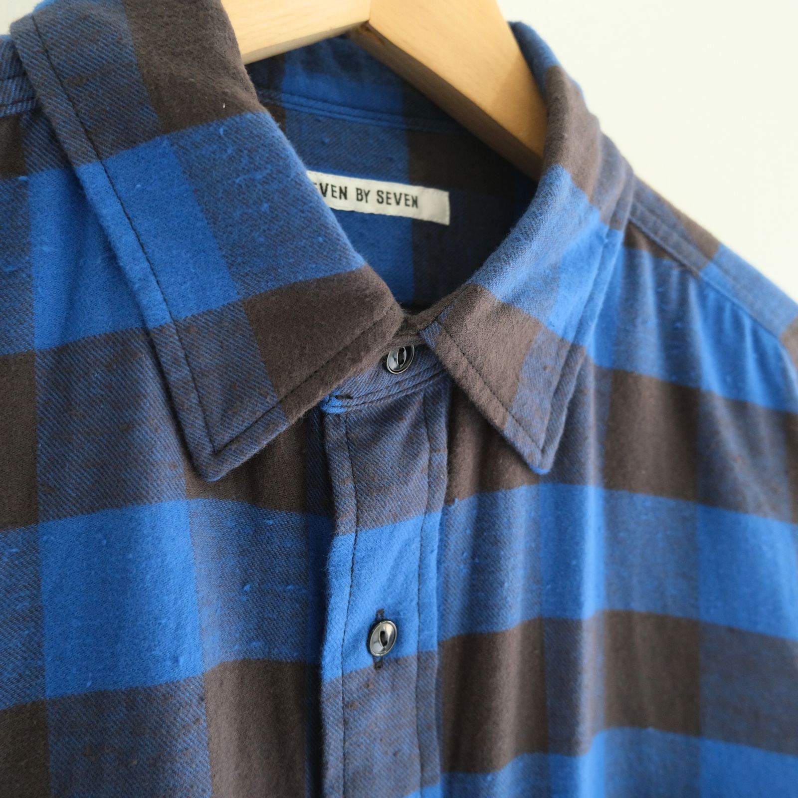 BUFFALO CHECK WORK SHIRTS ‐Cotton slub mix‐ / シャツ / バッファローチェック / Blue