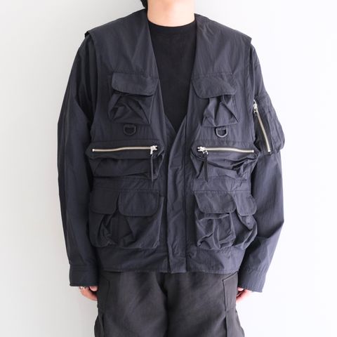 Weathering Nylon Reversible 4Way JKT / ウェザリングナイロンリバーシブル4Wayジャケット（OFF BLACK）