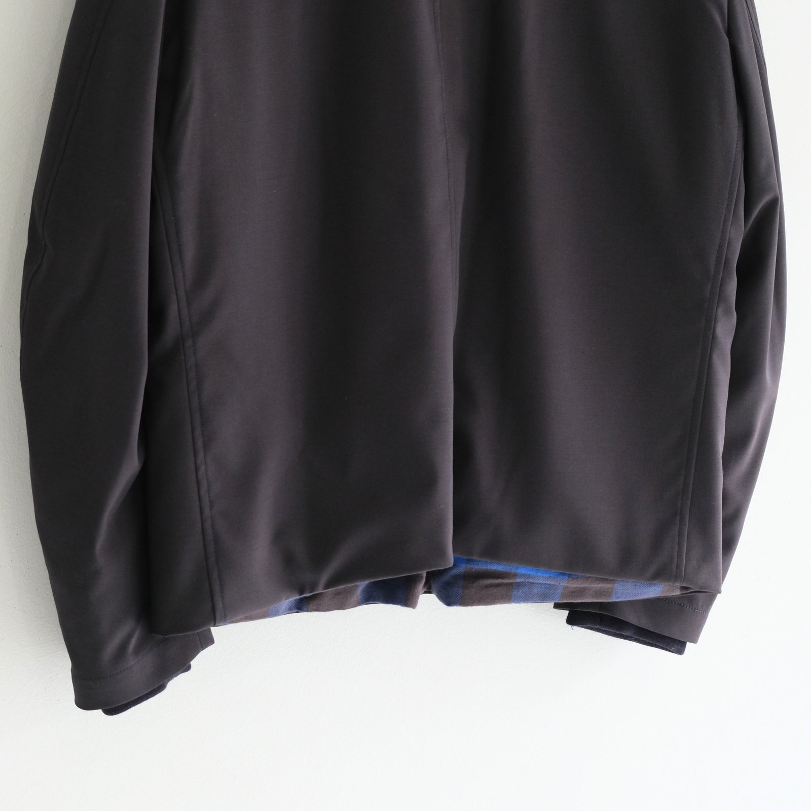 REVERSIBLE BLOUSON ‐Wool /Cotton slub Buffalo check‐ / ジャケット / ブルゾン / リバーシブル / プリマロフト / Navy・Blue