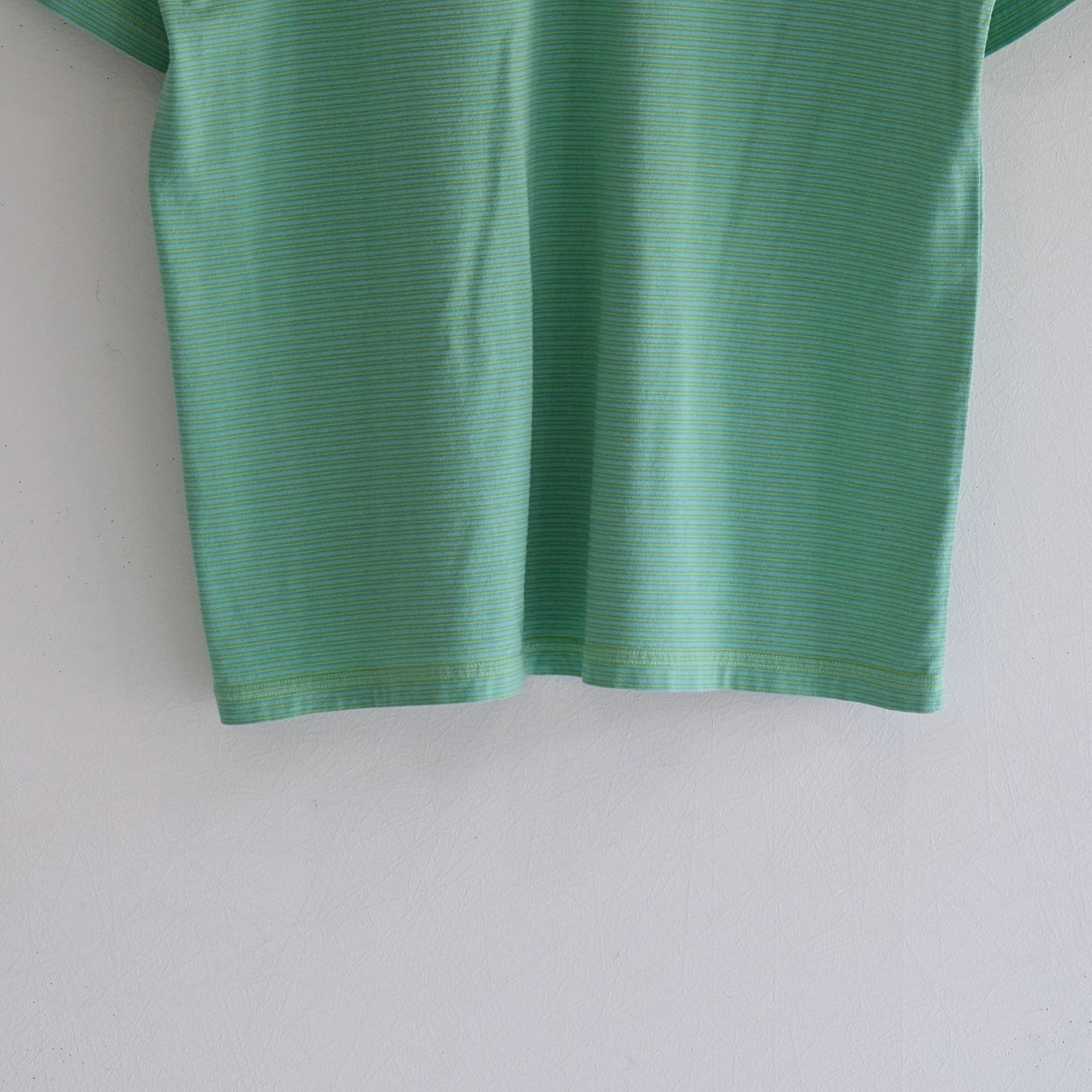 NEW BASIC GARMENT DYED BORDER T-SHIRT / Tシャツ / BLUE×YELLOW