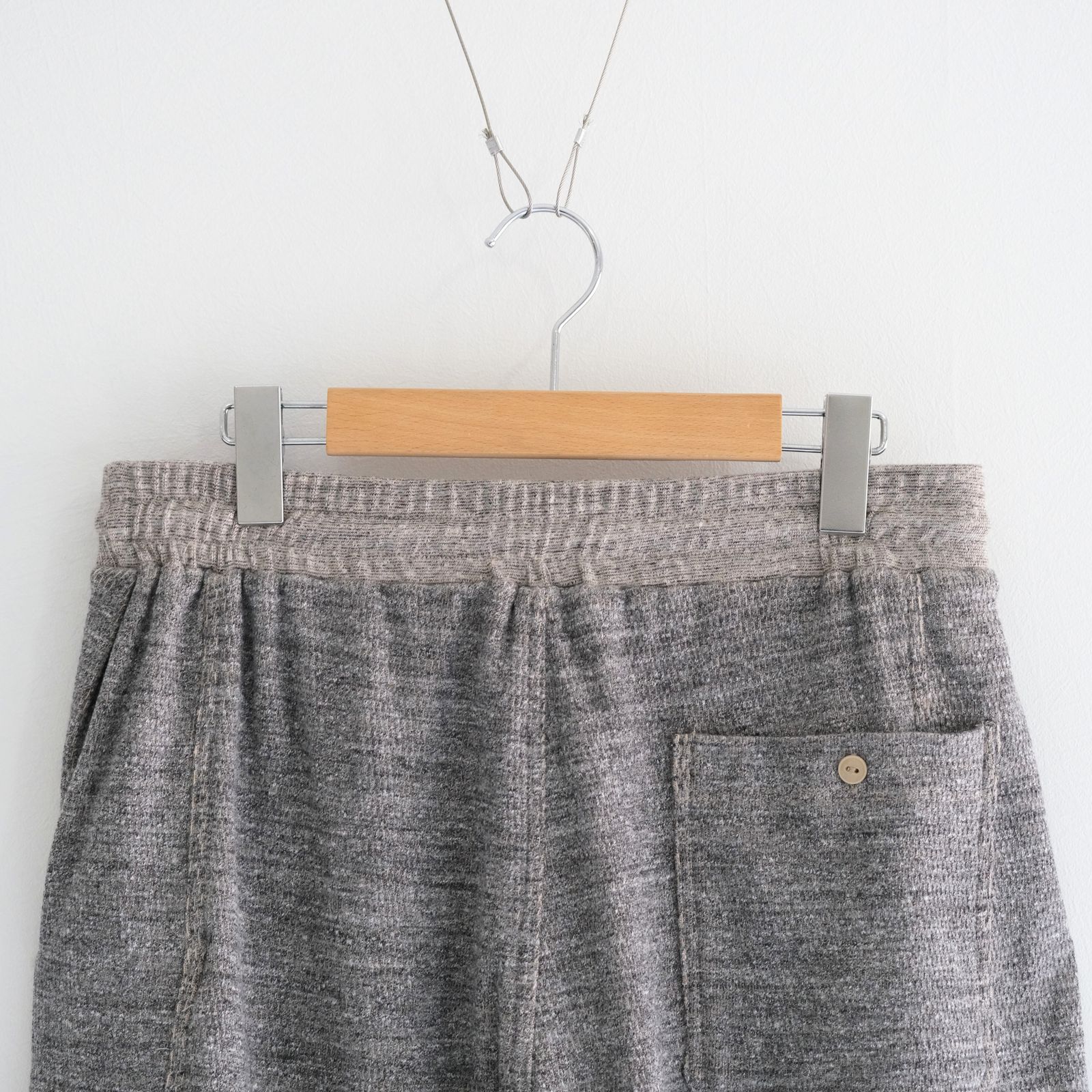 THERMAL SHORT PANTS - Mixed “UNSTAINED” yarn - / ショーツ / パンツ / GRAY