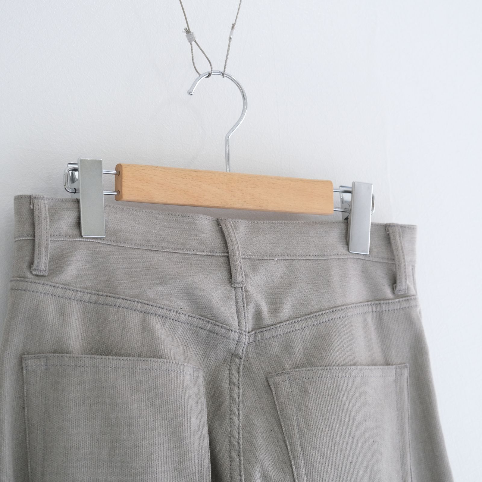 5PK COTTON PIQUE WIDE PANTS / Unstained / organic cotton / パンツ / GRY