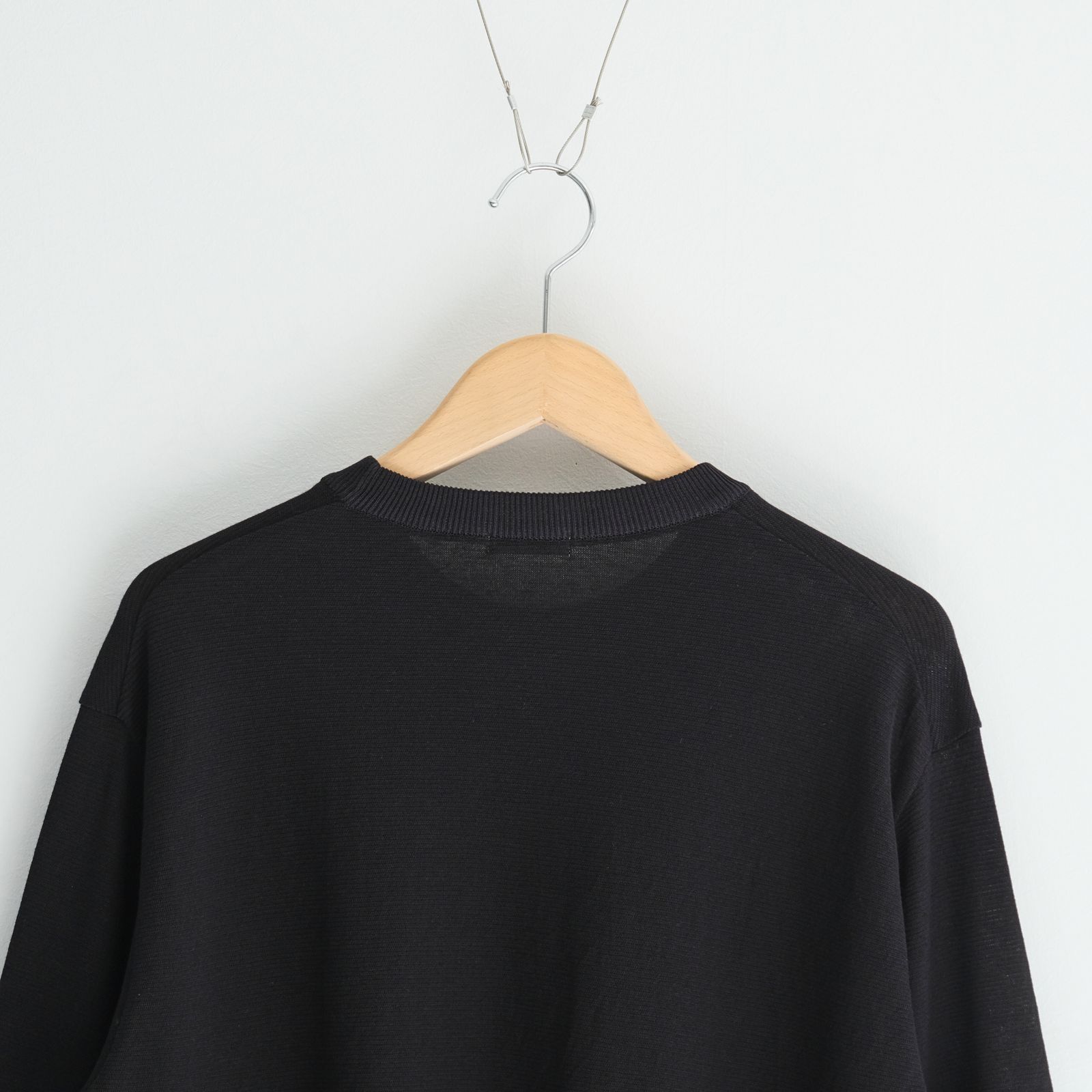 TWISTED COTTON KNIT PULLOVER / ニット / コットン / BLACK