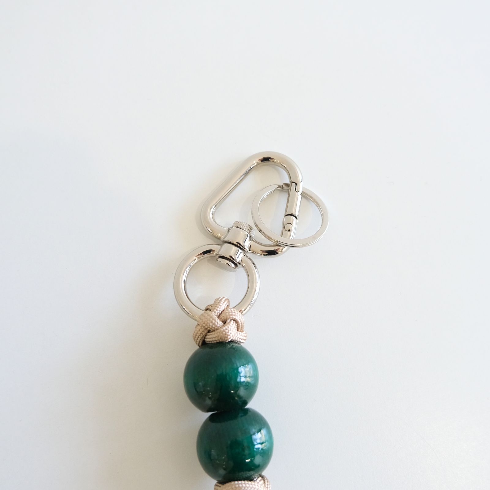 CHARM KEY CHAIN（GREEN×BEIGE）