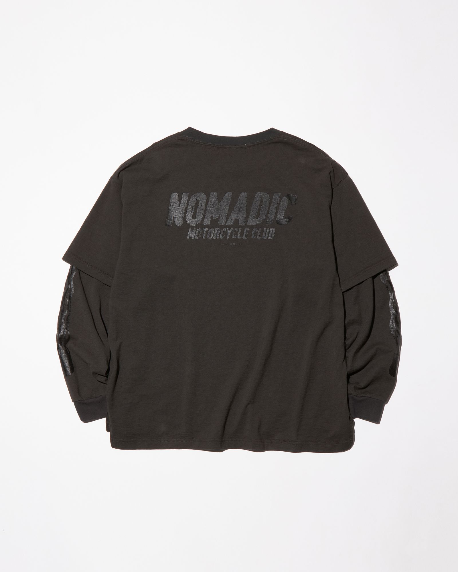 MC LAYERED LS TEE / ロングスリーブ / レイヤード / プリント / GRAPHITE