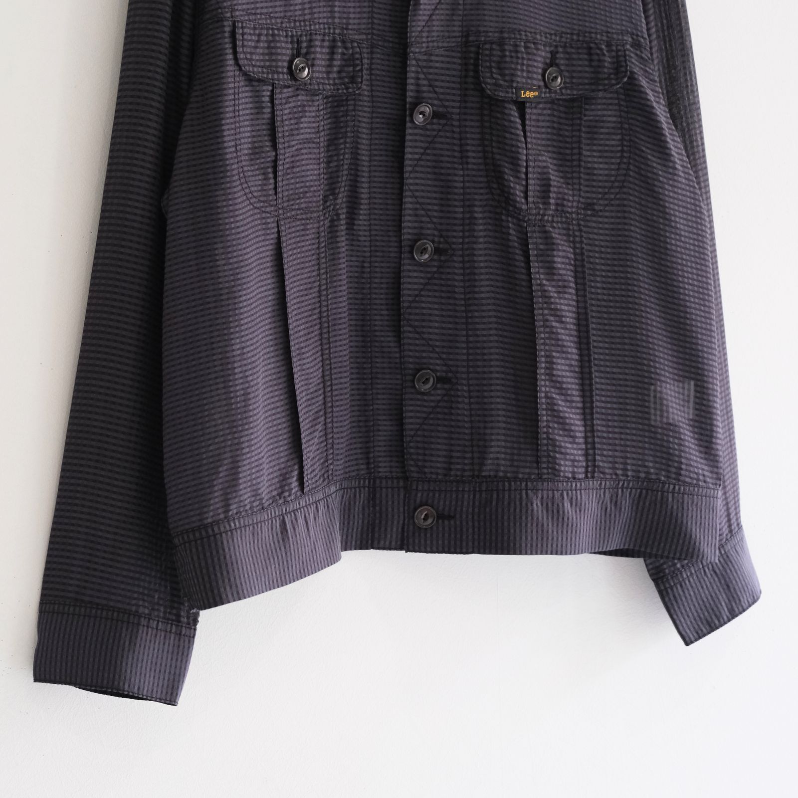 Lee / SEVEN BY SEVEN / SHEER COWBOY JACKET ‐Gingham Check Indian fabric‐ （Navy）
