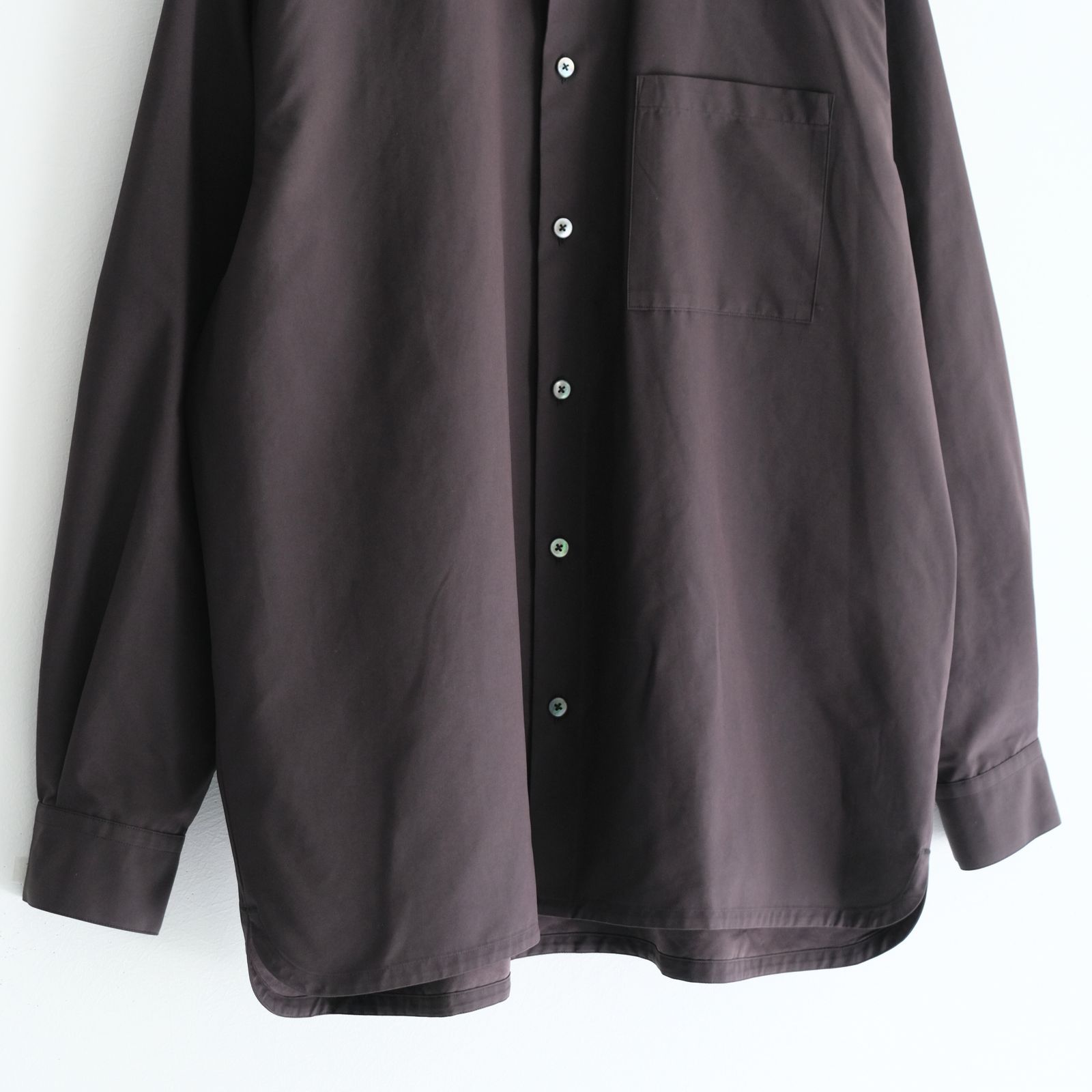 Peach back twill - Rob / シャツ / ポリエステル / ナイロン / Charcoal black