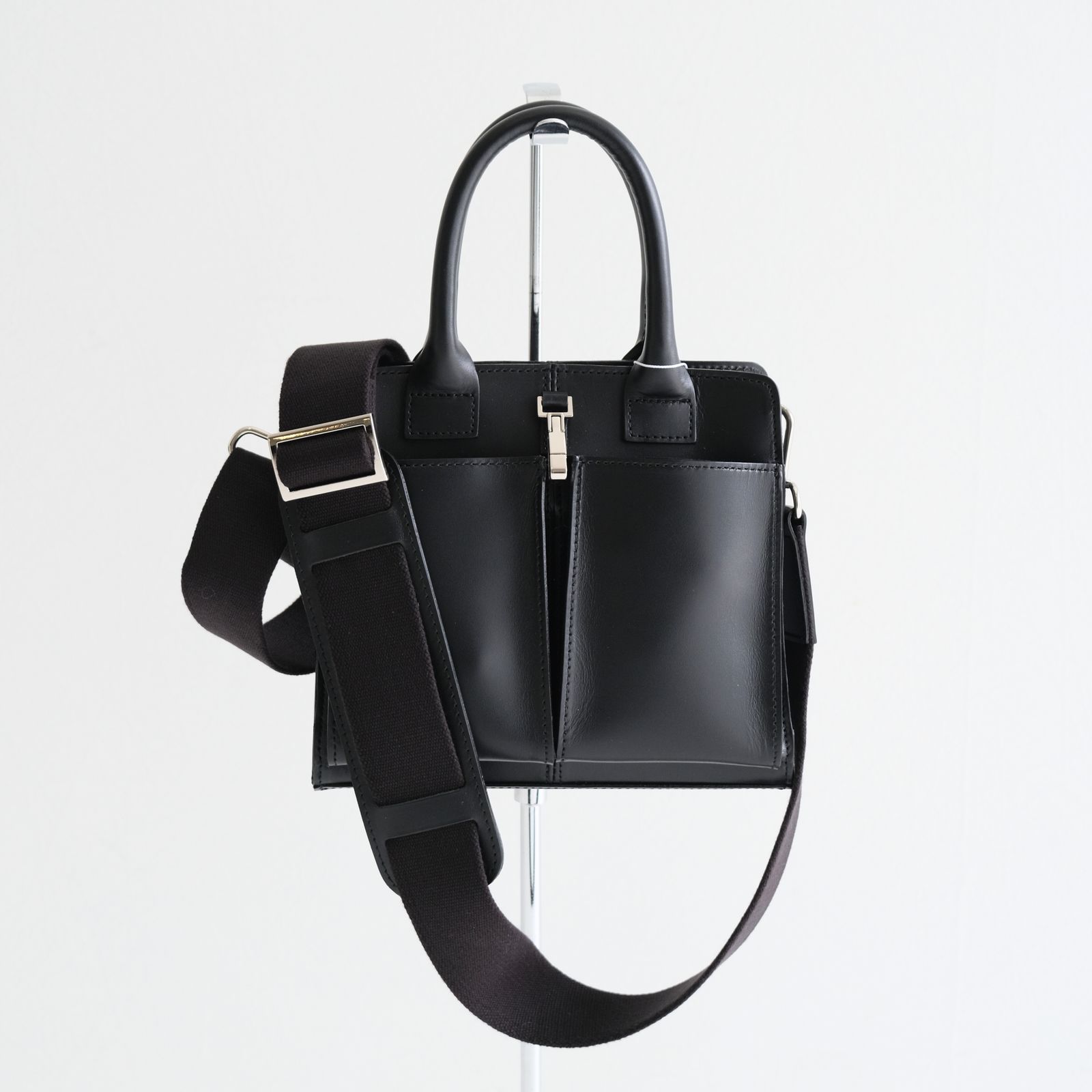 P.RECTANGLE LEATHER HELMET BAG PLAY / ヘルメットバッグ / BLACK