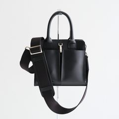 P.RECTANGLE LEATHER HELMET BAG PLAY / ヘルメットバッグ / BLACK