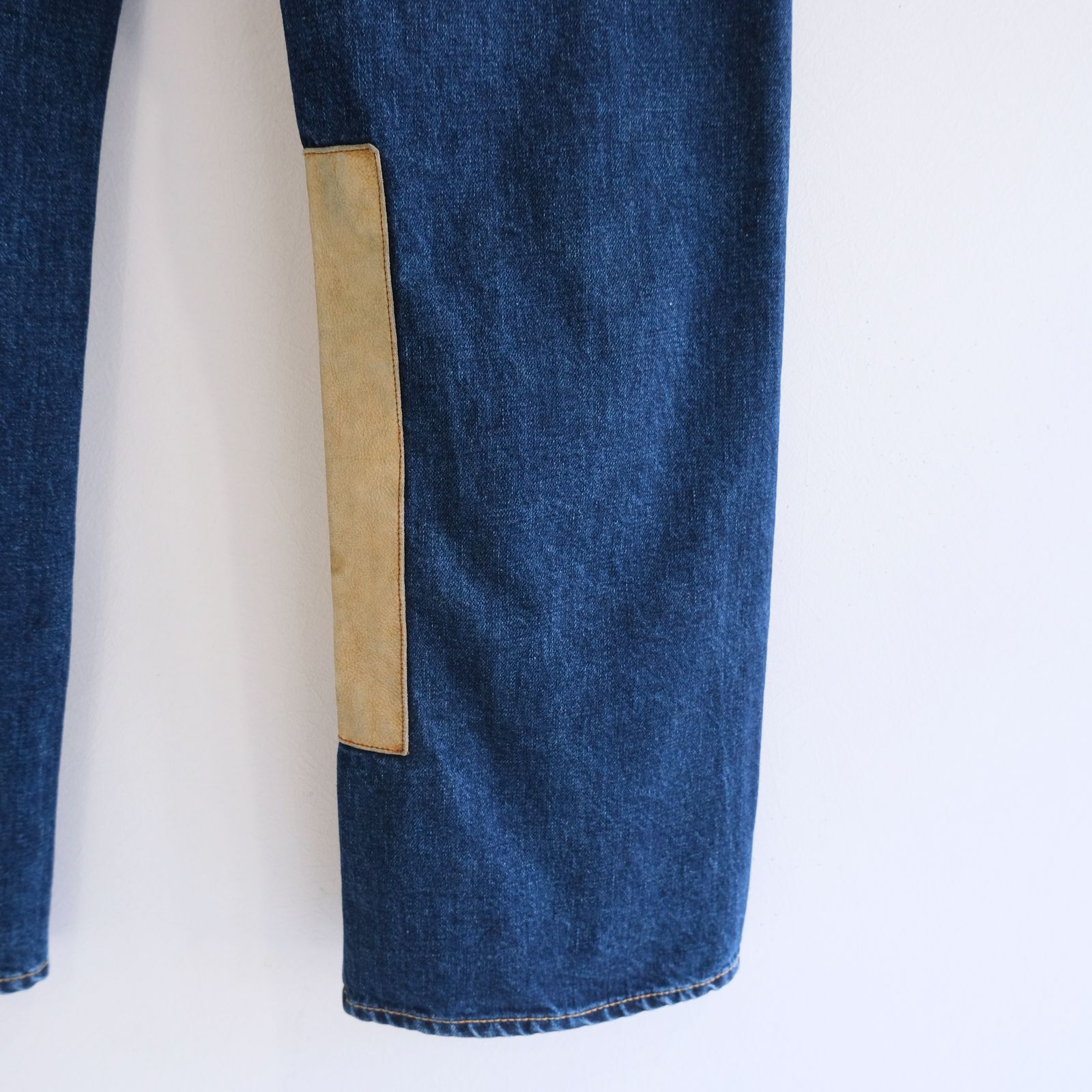 "JUDE II" LEATHER New Standard Straight by 12oz Denim（BLUE）