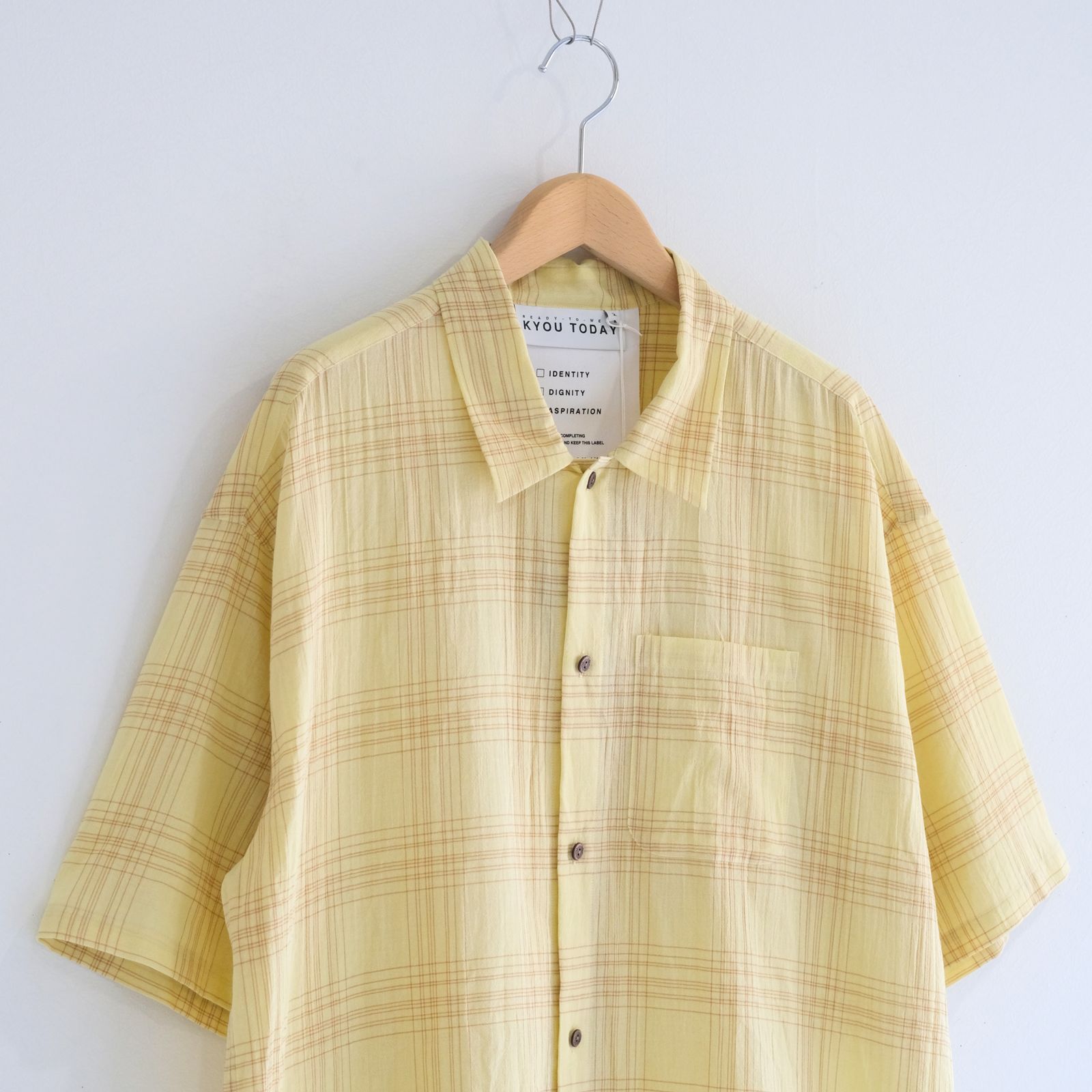 "MERCED" Sheer Through Shirt （YELLO）