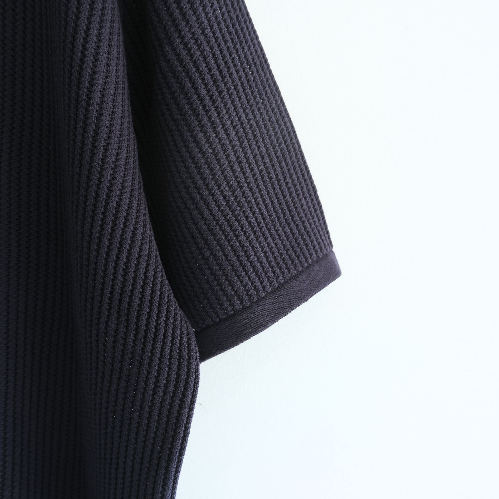 COTTON SUKASHI KNIT S/T / （NAVY）