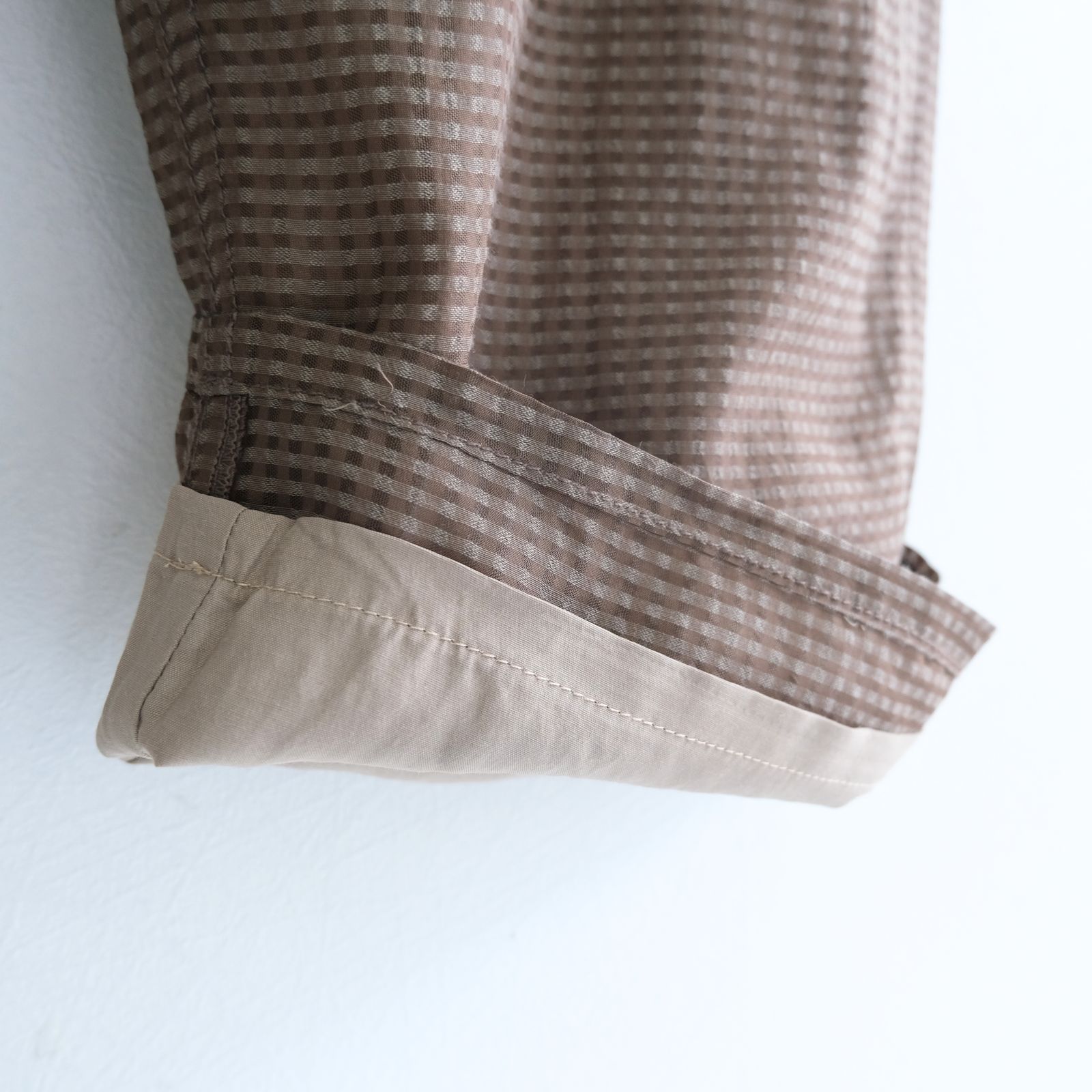 Lee / SEVEN BY SEVEN  / SHEER COWBOY PANTS ‐Gingham Check Indian fabric‐ /