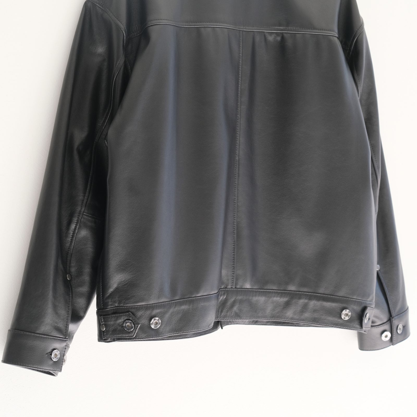 TRUCKER JACKET / ジャケット / レザージャケット / トラッカージャケット / SHEEP SKIN / 羊革 / BLACK