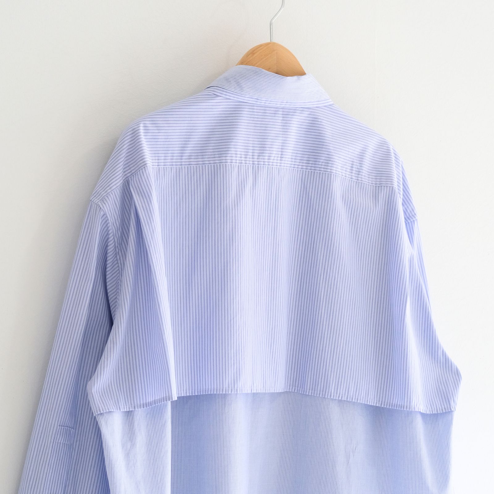 【残り1点】Layered Shirt / レイヤード シャツ（Sax Stripe）