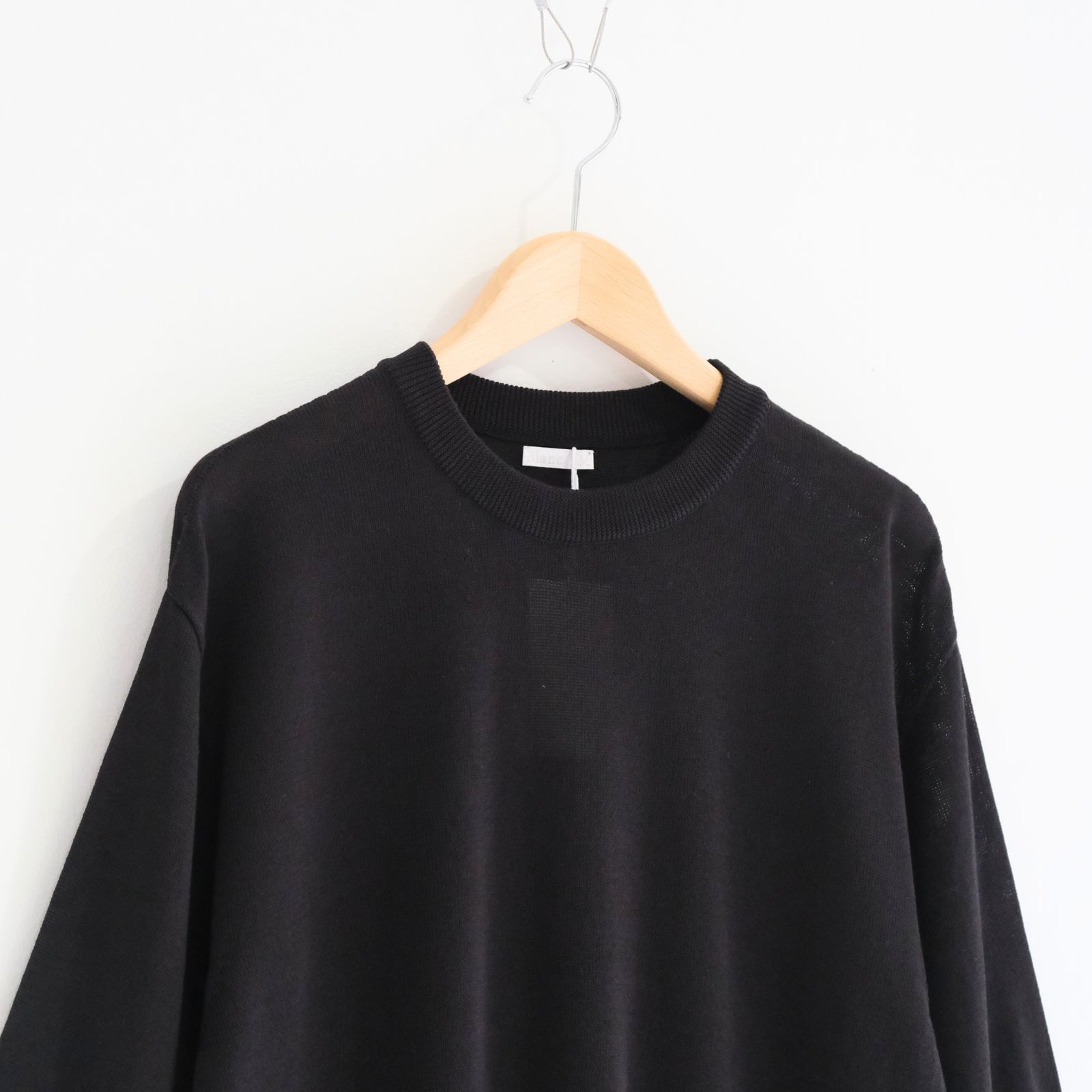 Wide knit T-Shirt / ワイド ニット Tシャツ（Black）