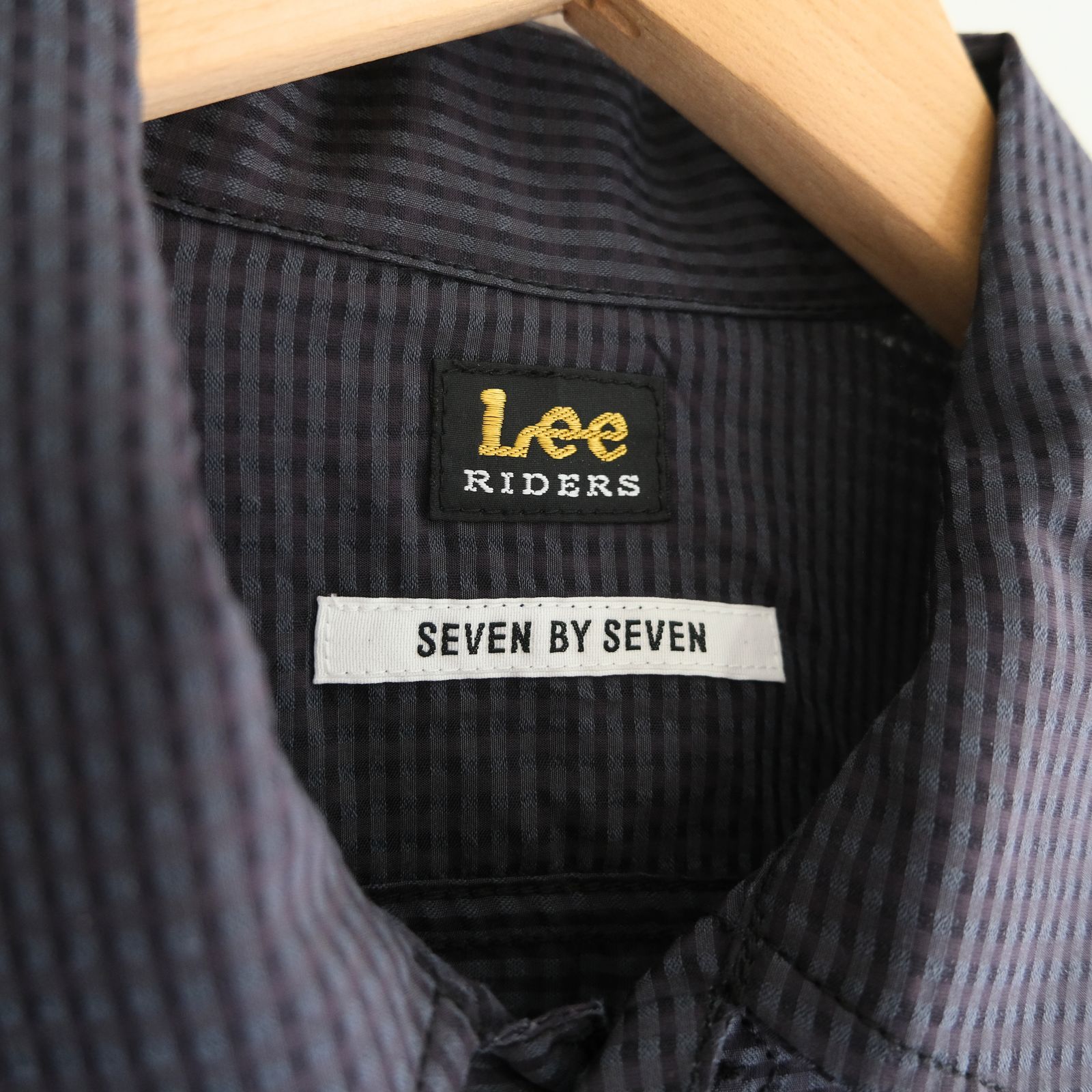 Lee / SEVEN BY SEVEN / SHEER COWBOY JACKET ‐Gingham Check Indian fabric‐ （Navy）
