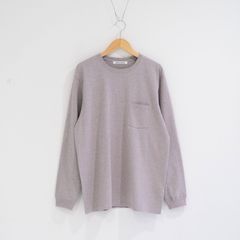 WRAP AROUND POCKET TEE L/S - Raffy plainstitch - / ロンT / ロングスリーブTシャツ / ラフィー / Pink