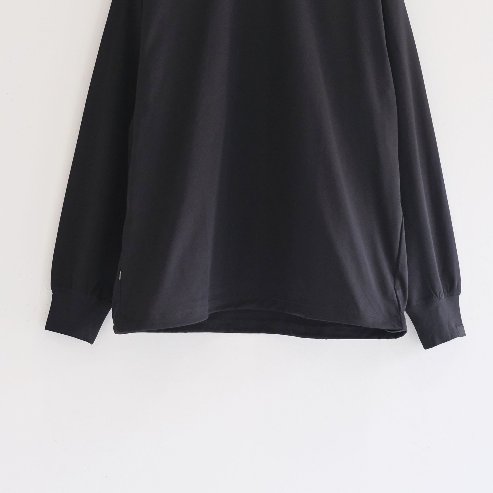 DRY DRAW CORD LONG SLEEVE T-SHIRTS / ロングスリーブTシャツ / UPF50＋ / 紫外線カット / BLACK
