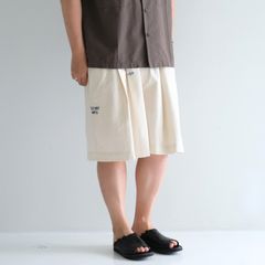 BRIDGE SHORTS / ショーツ / 手刺繍 / ECRU INTERRUPTED RIBBON