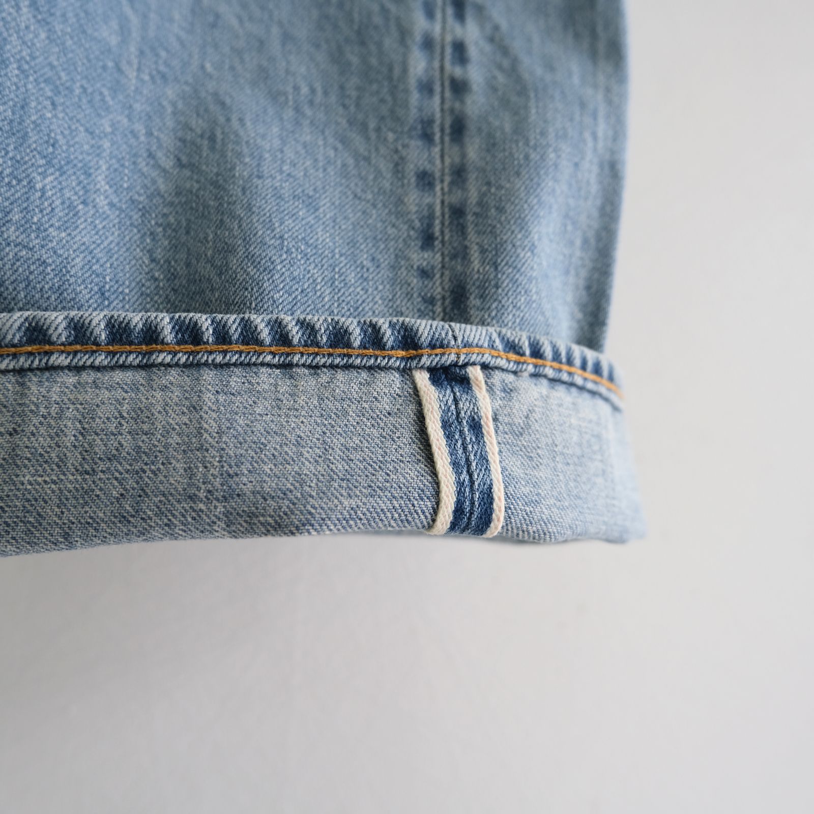 VINTAGE WASHED SELVEDGE DENIM 5P PANTS / パンツ / デニム / 5ポケット / FADED BLUE